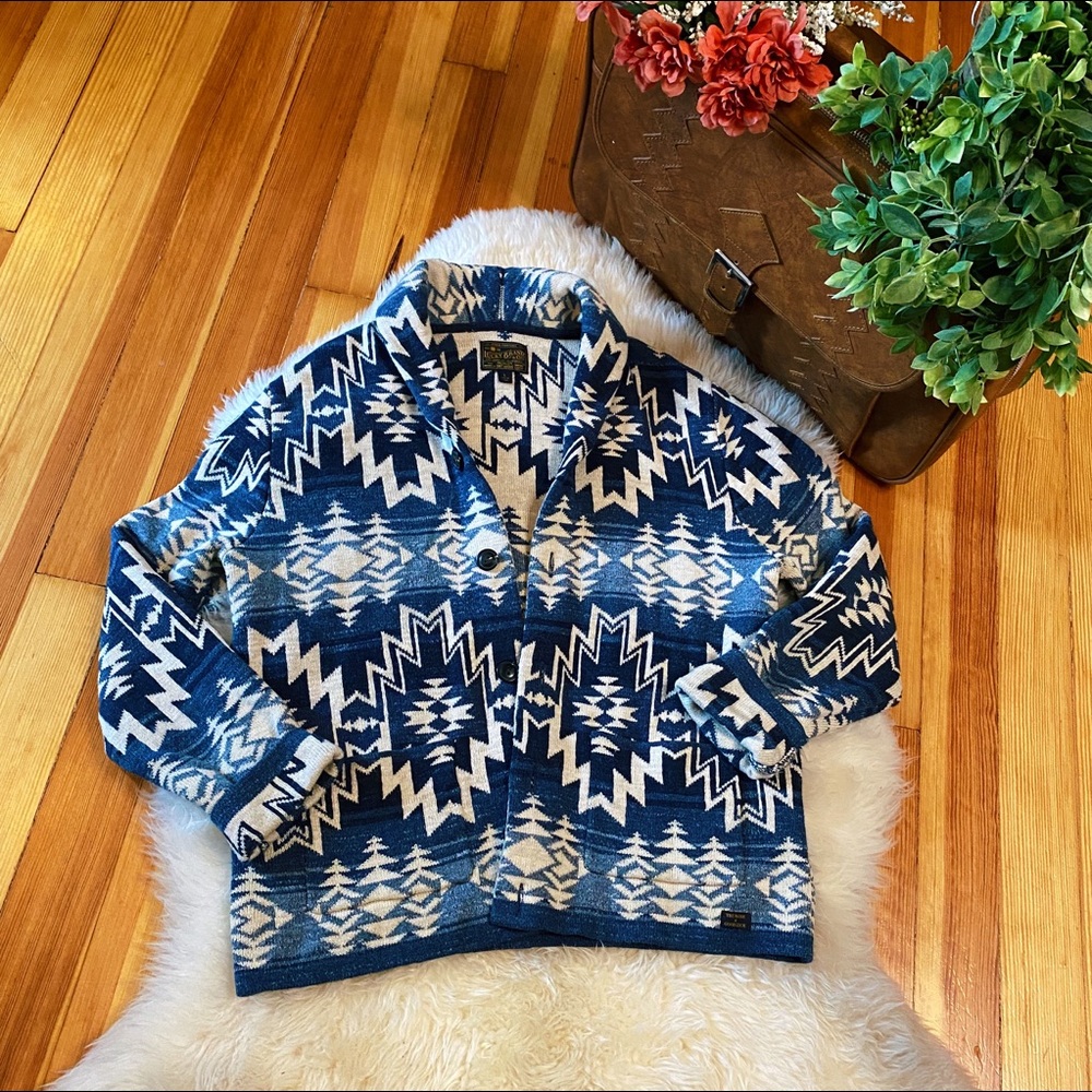 Lucky Brand western print 100% cotton cardigan - Picture 1 of 4
